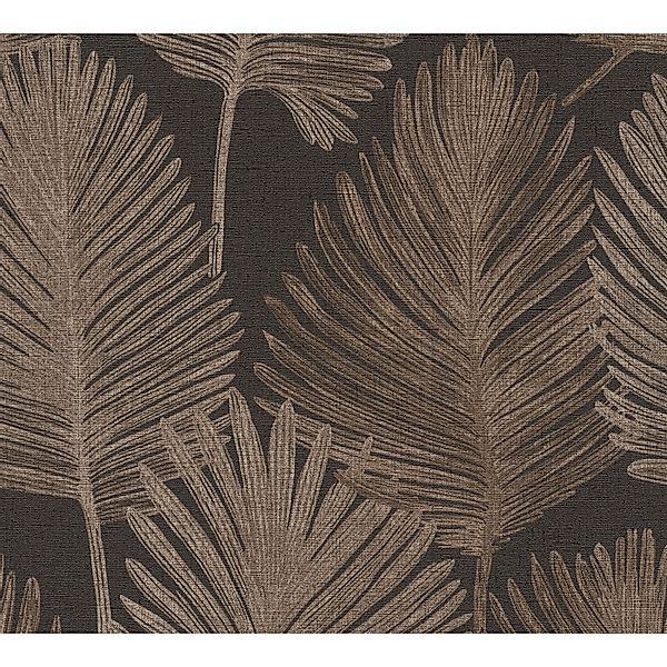 A.S. Creation Vliestapete Floral Blätter 10,05 m x 0,53 m Braun FSC® günstig online kaufen