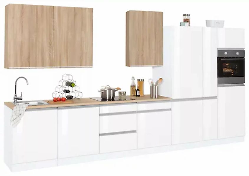 KOCHSTATION Küchenzeile »KS-Ohio«, ohne E-Geräte, Breite 390 cm günstig online kaufen