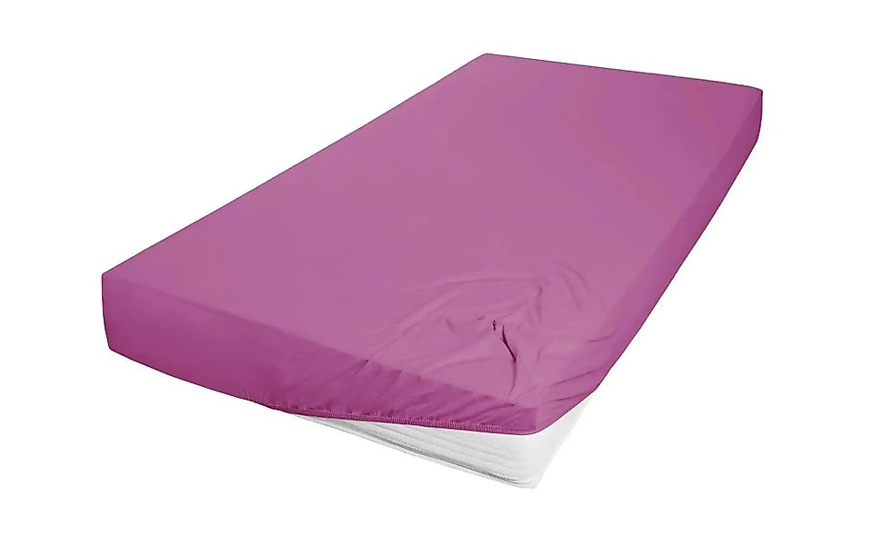 Jersey Spannbettlaken   ¦ rosa/pink ¦ Maße (cm): B: 190 H: 22 Bettwaren > B günstig online kaufen