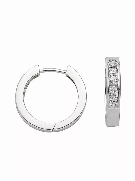 Adelia´s Paar Ohrhänger "925 Silber Ohrringe Creolen Ø 17 mm", mit Zirkonia günstig online kaufen
