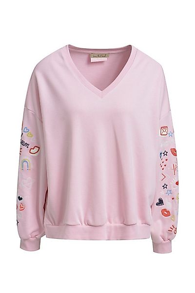 Smith & Soul Sweatshirt mit V-Ausschnitt, Oversize, bestickt günstig online kaufen