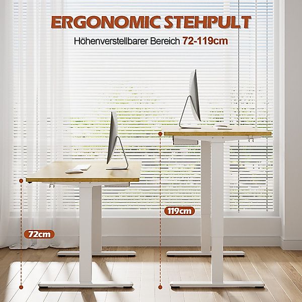 HOMALL Schreibtisch Höhenverstellbarer Schreibtisch elektrischer mit günstig online kaufen