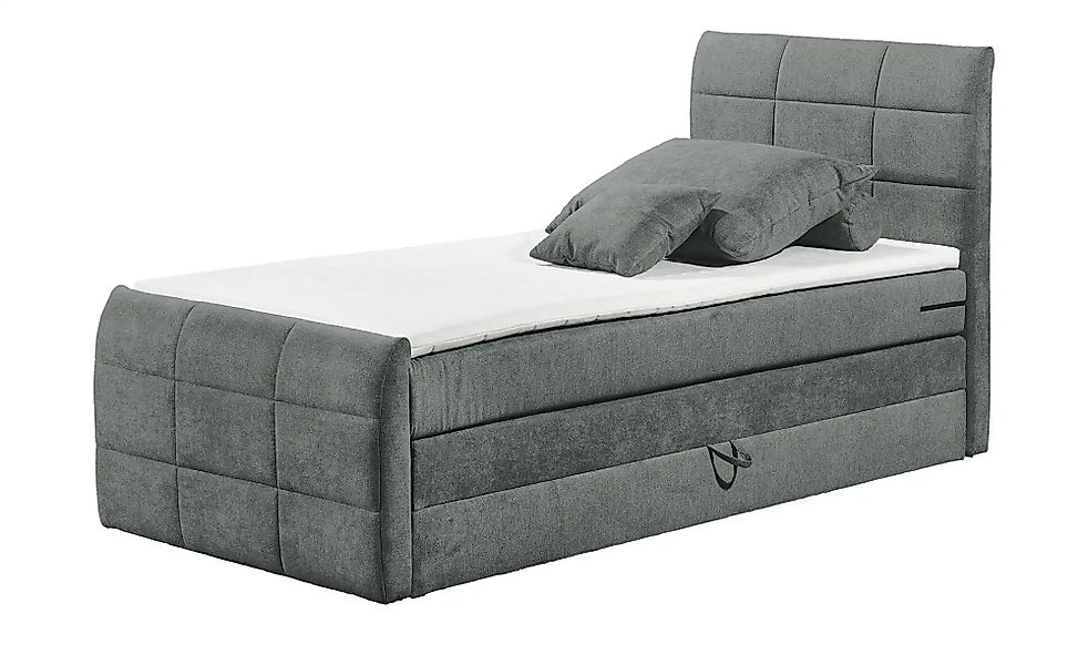 uno Boxspringbett mit Bettkasten Kosmo ¦ grau ¦ Maße (cm): B: 103 H: 113 Be günstig online kaufen