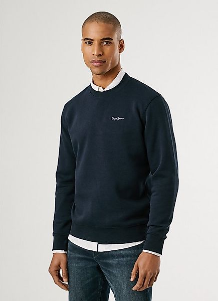 Pepe Jeans Sweatshirt MACBETH SMALL LOGO PLAIN CREW mit Rundhals, Label-Sti günstig online kaufen