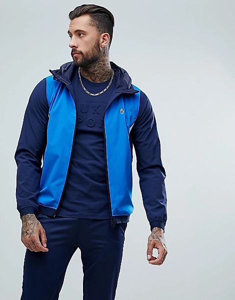 Luke Sport – Ainslie – Trainingsjacke mit Kapuze in Blautönen günstig online kaufen