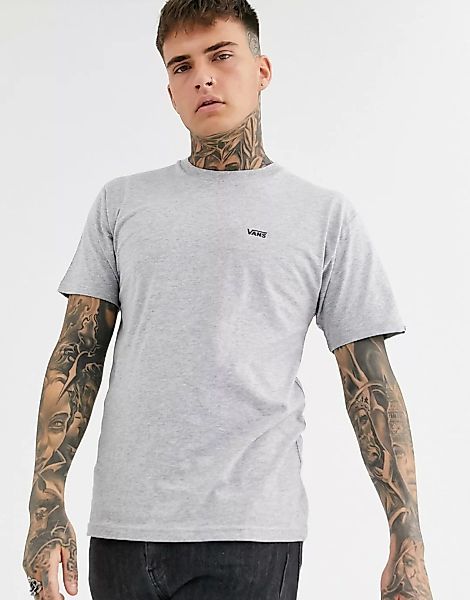 Vans – Graues T-Shirt mit kleinem Logo günstig online kaufen