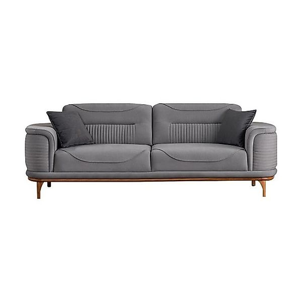 JVmoebel 3-Sitzer Modernes Graues Sofa Hochwertiges Textil für ein Wohnzimm günstig online kaufen