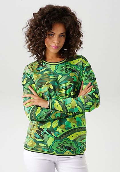 Aniston CASUAL Sweatshirt, mit extravagantem Druck im Batik-Dessin günstig online kaufen