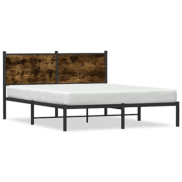 vidaXL Metallbett ohne Matratze Räuchereiche 140x200 cm 4007668 günstig online kaufen