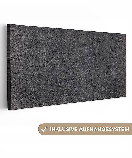 OneMillionCanvasses® Leinwandbild Panorama Beton - Schwarz günstig online kaufen