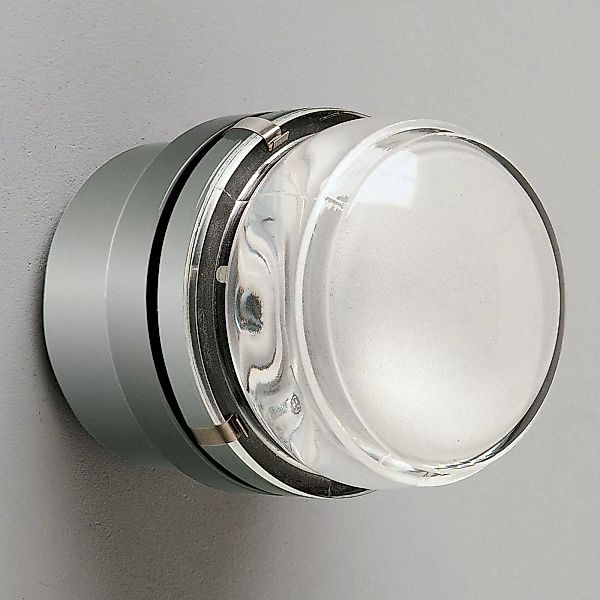 Oluce Fresnel - Wandlampe mit Glaslinse IP44 chrom günstig online kaufen