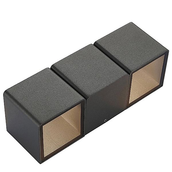 Lindby LED Wandleuchte Außen Niclas 9932002 Spritzwassergeschützt Modern in günstig online kaufen