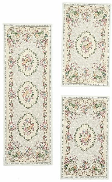 THEKO Bettumrandung "Flomi Floral" Höhe 3 mm 3 Stk. tlg. Bettvorleger, Läuf günstig online kaufen