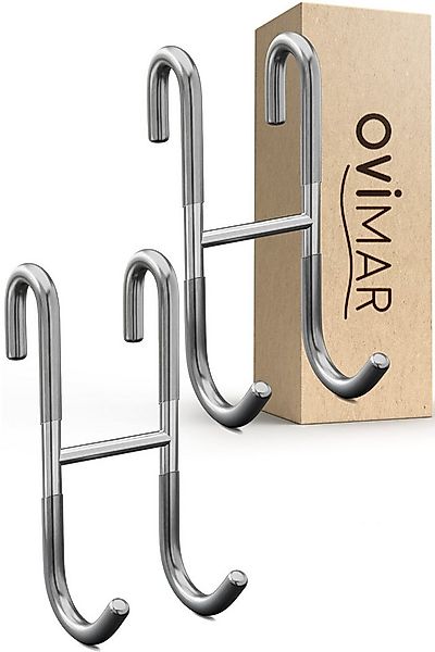ovimar Handtuchhaken Hov, (Packung, 2-St., 2), aus Edelstahl in Silber zur günstig online kaufen