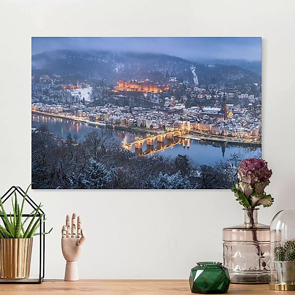 Leinwandbild Winterliches Heidelberg günstig online kaufen