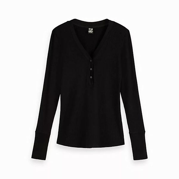 Maison Scotch Langarmshirt Maison Scotch Damen Langarmshirt Deep V-Neck Gra günstig online kaufen