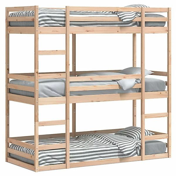 vidaXL Dreifach-Etagenbett 90x190 cm Massivholz Kiefer2102524 günstig online kaufen