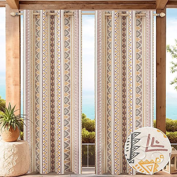 BTTO V&G Outdoorgardine Vorhang Boho Style,Outdoor günstig online kaufen