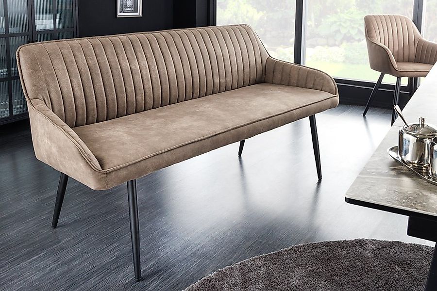 riess-ambiente Sitzbank TURIN 160cm taupe / schwarz (Einzelartikel, 1-St), günstig online kaufen