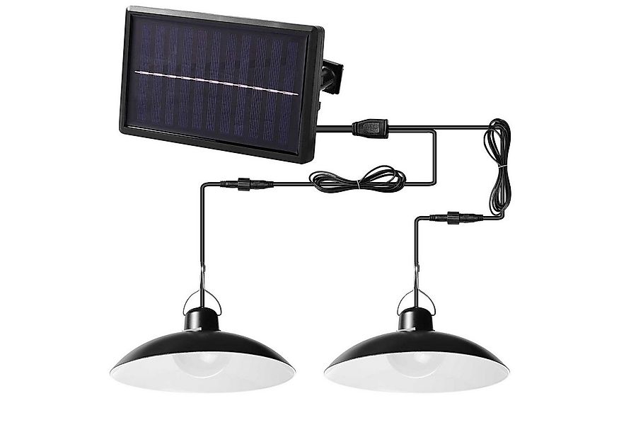 Sunicol LED Solarleuchte 1 Solar panel und 2 Lampe, energiesparend, dimmbar günstig online kaufen