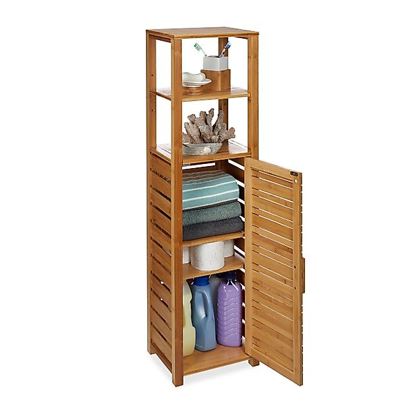 relaxdays Badregal Bambus 6 Ablage günstig online kaufen