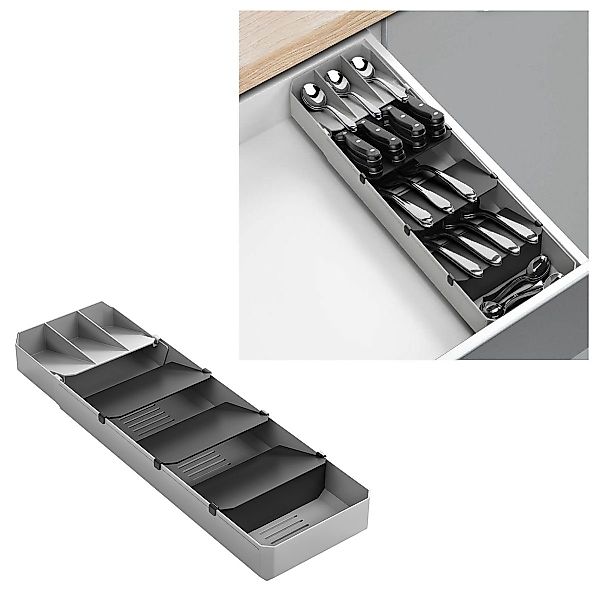 Gravidus Besteckeinsatz Besteck Organizer Schublade Schubladeneinsatz günstig online kaufen