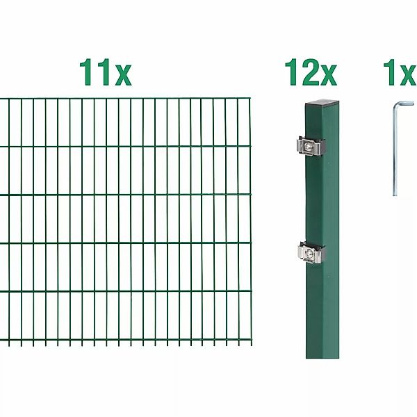 Alberts Doppelstabmattenzaun "Grundset", Höhe: 80-160 cm, Gesamtlänge: 4-30 günstig online kaufen