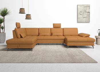 PLACES OF STYLE Wohnlandschaft "Costello U-Form, B: 363 cm mit Sitztiefen-, günstig online kaufen