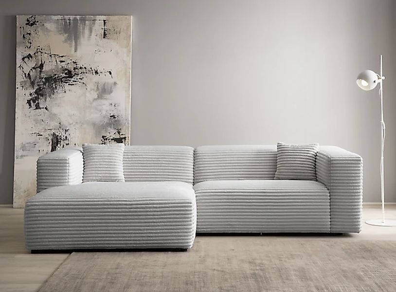 Home affaire Ecksofa »BAKELS, L-Form in Cord oder Boucle-Stoff, moderne Cou günstig online kaufen