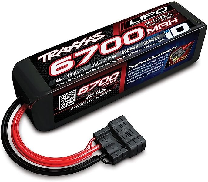 Traxxas Spielzeug-Auto Traxxas Li-Po Akku 4S 14,8V 6700mAh 25C iD günstig online kaufen
