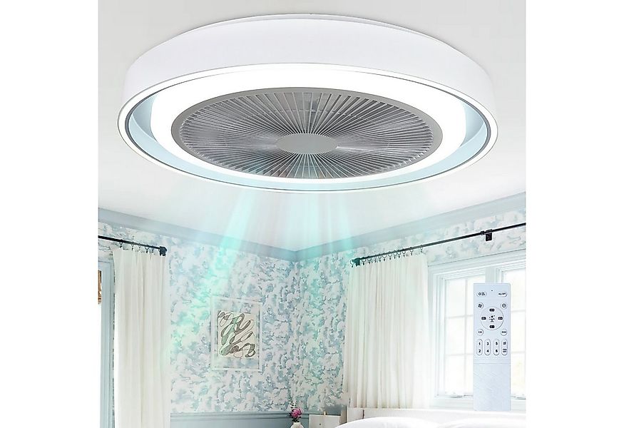 Nettlife Deckenventilator mit Licht und Fernbedienung 43W Leise LED Deckenl günstig online kaufen