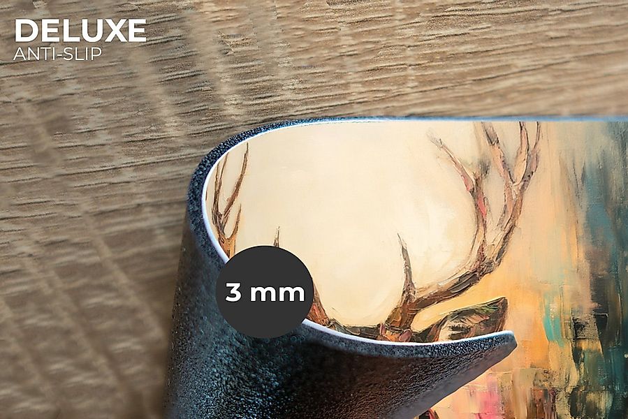 MuchoWow Platzset Hirsch - Gemalt - Geweih - Braun, (6-St), Platzsets, Tisc günstig online kaufen