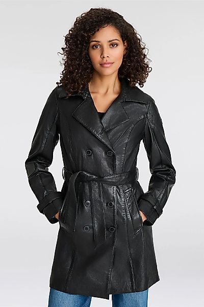 Mauritius Ledermantel "GWTaresa", (2 tlg., mit Bindegürtel), Leder-Trenchco günstig online kaufen