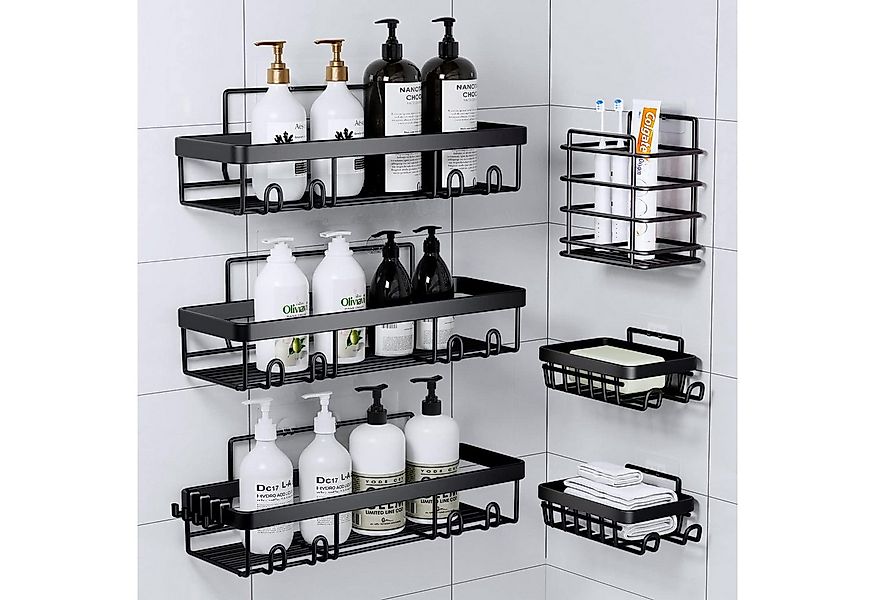 SURFOU Duschablage Ohne Bohren 6 Stuck, Stark Haftendes Duschregal,Badezimm günstig online kaufen