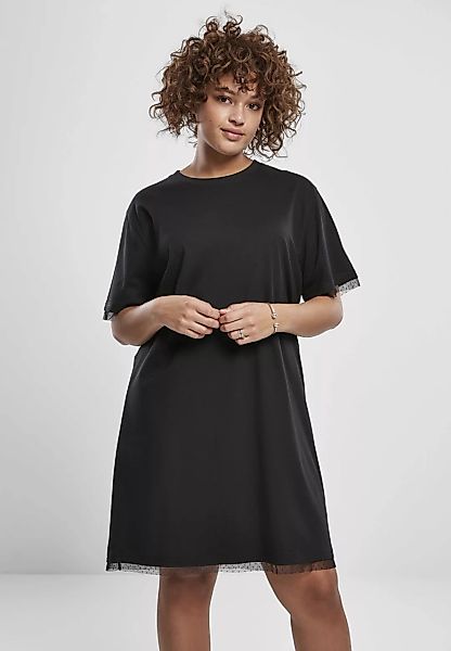 URBAN CLASSICS Jerseykleid "Damen Ladies Boxy Lace Hem Tee Dress", (1 tlg.) günstig online kaufen