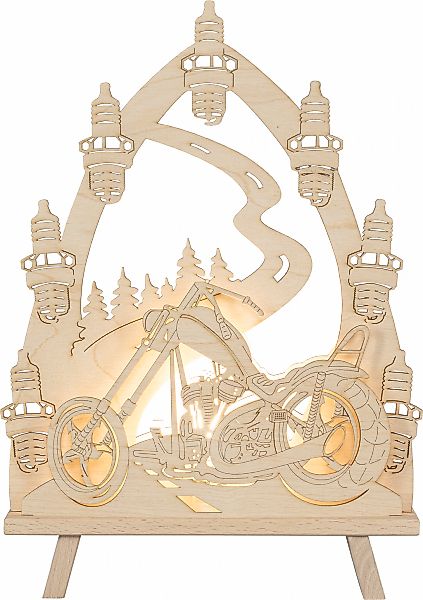 SAICO Original LED Schwibbogen "Deko-Lichterspitze, Chopper-Freund" inkl. e günstig online kaufen