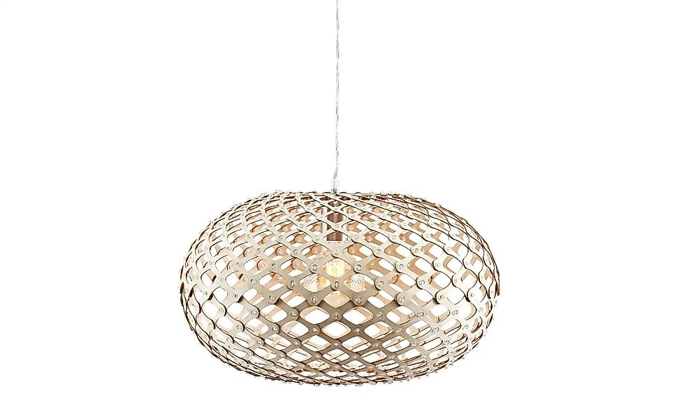 KHG Pendelleuchte  1-flammig  nickel-matt/ holz   ¦ holzfarben ¦ Maße (cm): günstig online kaufen