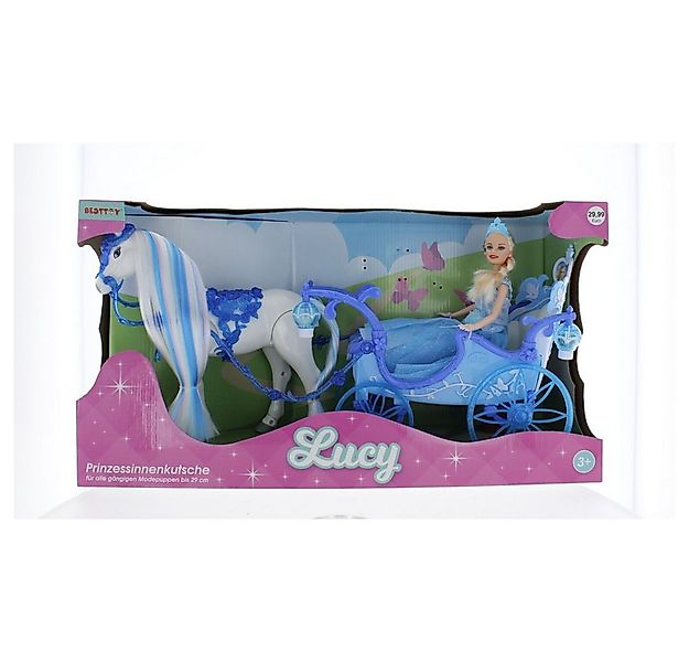 Besttoy Babypuppe Besttoy - Prinzessinnenkutsche - blau - mit Pferd und Mod günstig online kaufen