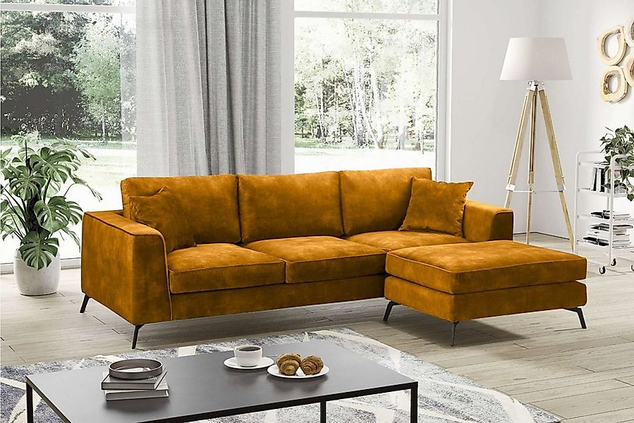 KONSIMO® Ecksofa NORIS Ecksofa links/rechts, zeitloses Design, hohe Beine, günstig online kaufen