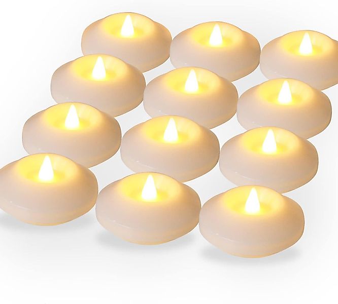 Coonoor LED-Kerze Flammenlose LED-Schwimmkerzen, LED-wasserfeste Kerzen, günstig online kaufen