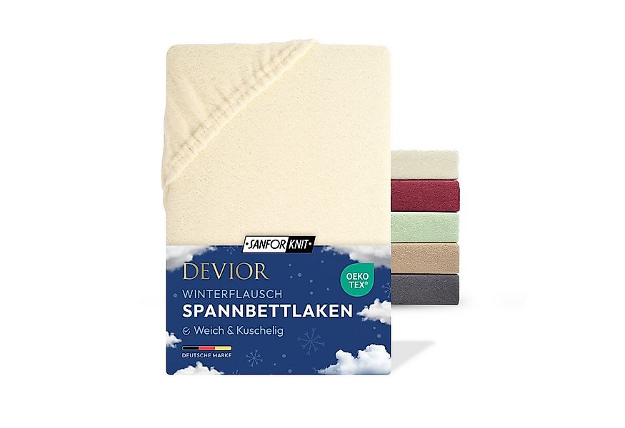 Devior Spannbettlaken Fleece 80% Baumwolle 20% Polyester, Winterspannbettla günstig online kaufen