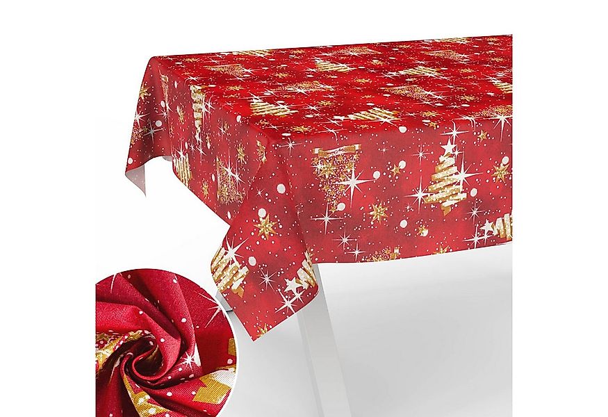 ANRO Tischdecke abwaschbar mit Motiv schmutzabweisend Stoff-Wachstuch 2.0 ( günstig online kaufen