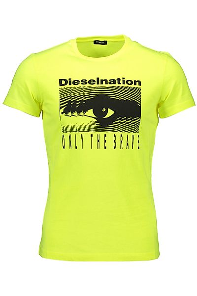 Diesel T-Shirt Herren Gelbes Kurzarm T-Shirt günstig online kaufen