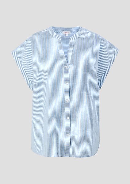 s.Oliver Kurzarmbluse Baumwoll-Bluse mit Tunika-Ausschnitt und günstig online kaufen