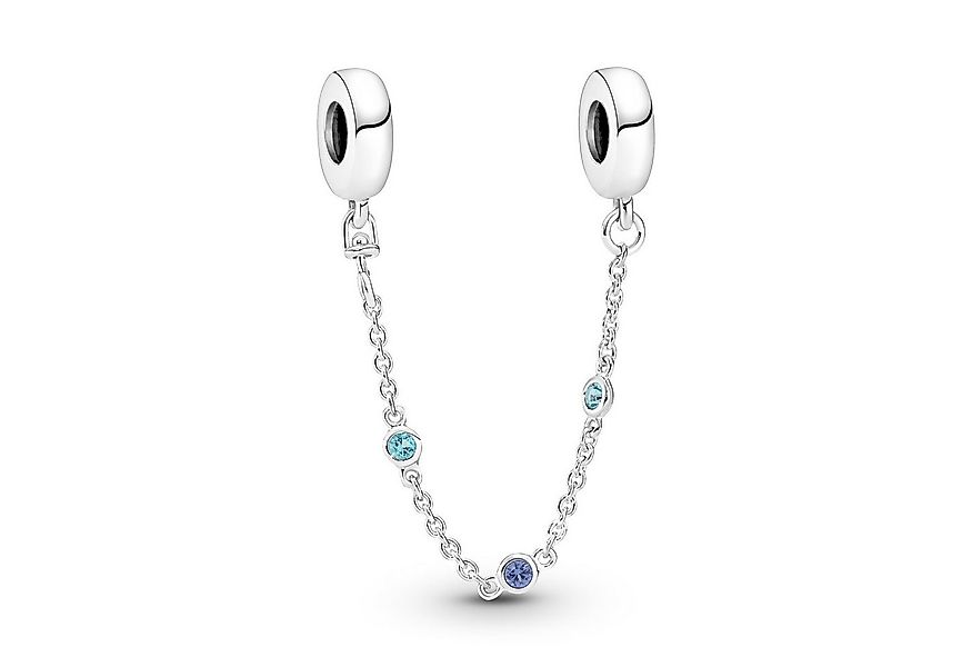 Pandora Charm-Einhänger Sicherheitskette Silber Dreifacher Blauer Stein günstig online kaufen