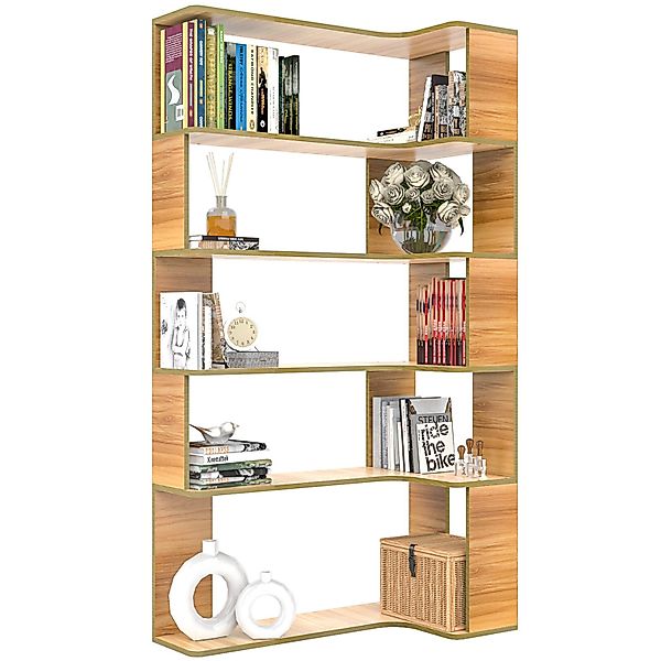 JEOBEST Bücherregal Eckregal, Eck-Bücherregal 5-stöckiges, Modernes günstig online kaufen