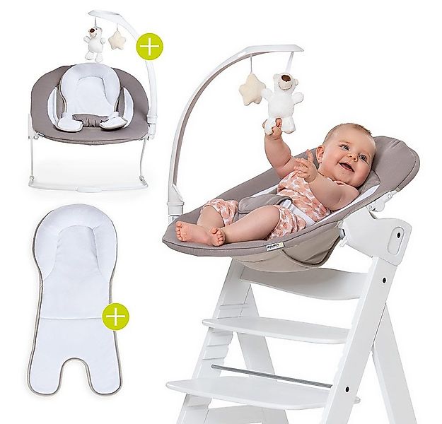 Hauck Hochstuhltablett Bouncer 2in1 Deluxe - Sand, Neugeborenenaufsatz & Ba günstig online kaufen