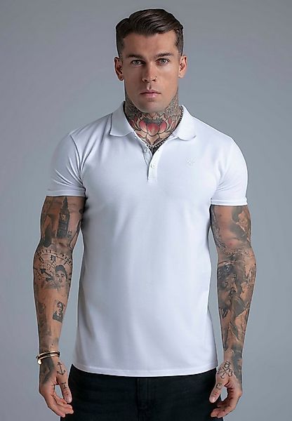 Siksilk Poloshirt SikSilk Herren Weiß Polo T-Shirt günstig online kaufen
