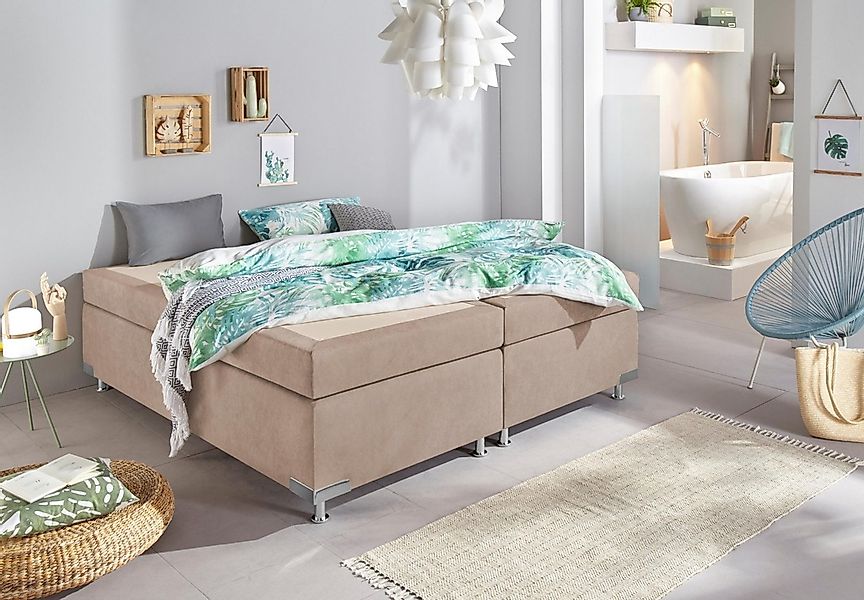 Westfalia Schlafkomfort Boxspringbett »Holland« ohne Kopfteil, frei im Raum günstig online kaufen