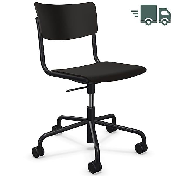 THONET S 43 DR | Drehsessel | Buche schwarz gebeizt | Rollen und Gestell sc günstig online kaufen